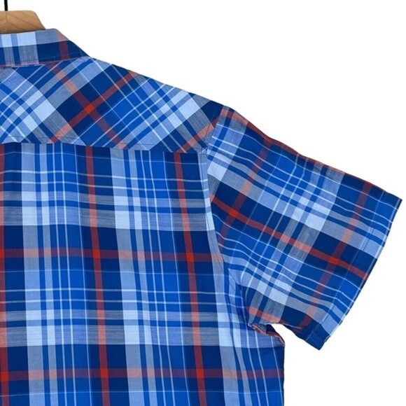 Mountain Hardwear Button Down Shirt Mens Large Minorca Short Sleeve Linen Blend - Picture 8 of 13